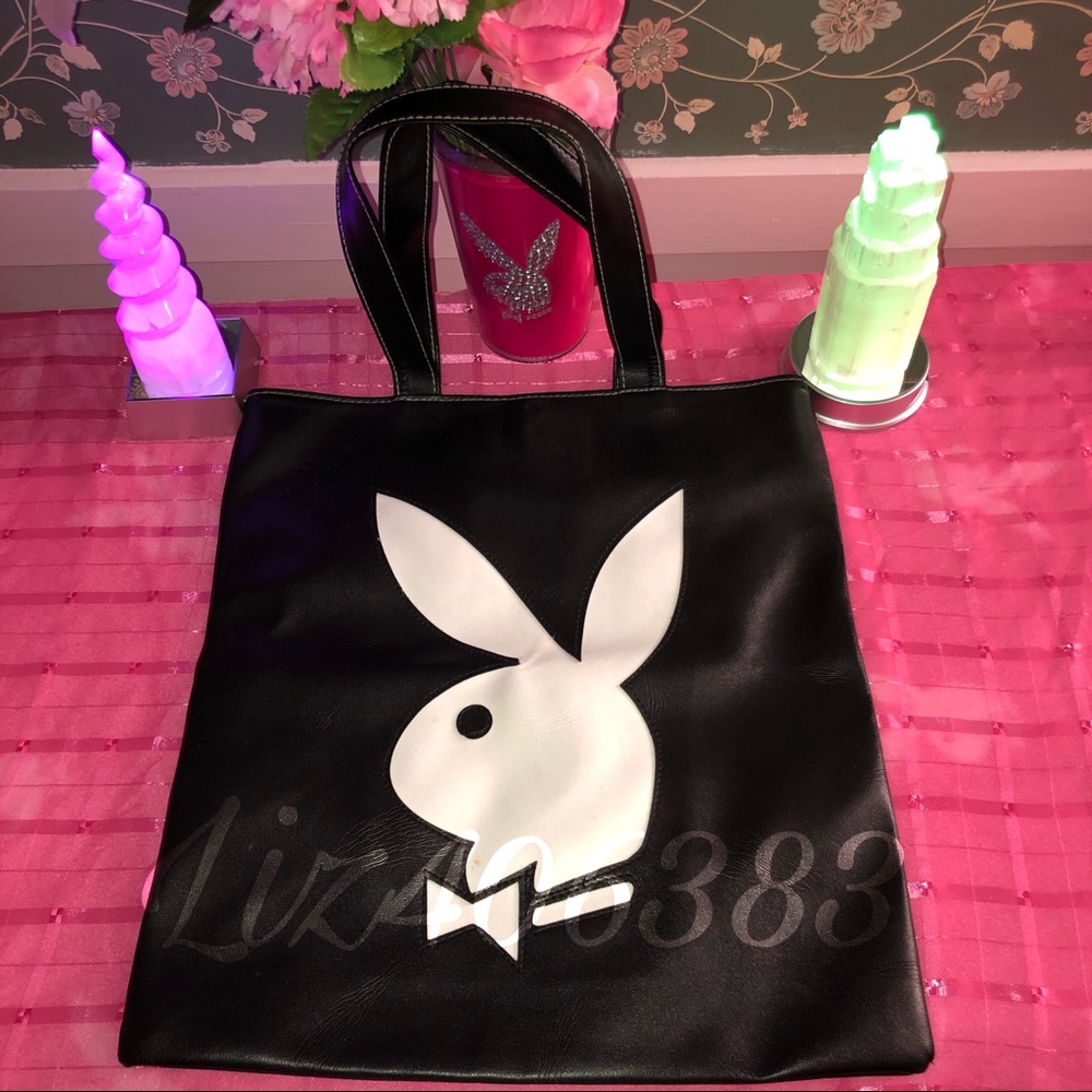 Playboy Y2K iconic black and white tote bag
